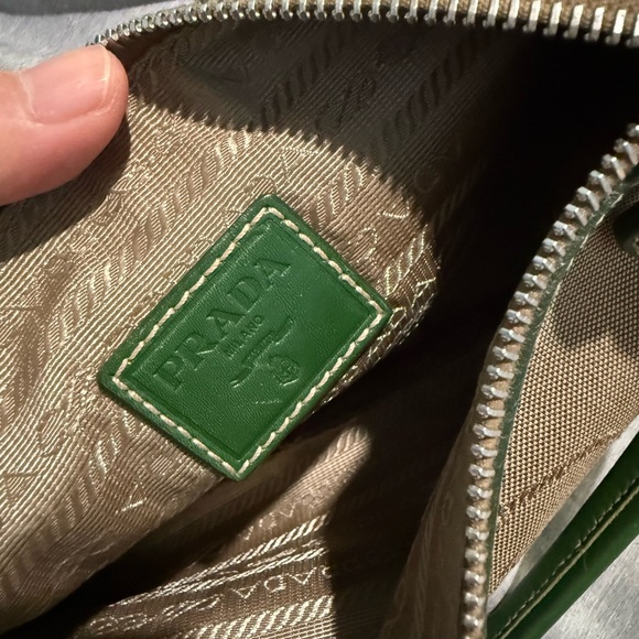 Prada Jacquard Moro Corda Olive Green Shoulder Bag - Picture 4 of 8